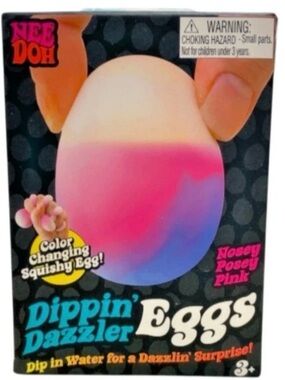 HTF Authentic NeeDoh! Dippin' Dazzler Color-Changing Squishy Egg - Nosey Posey